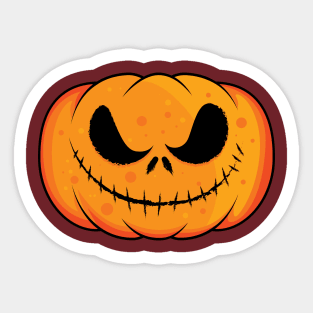 Pumpkin Scary Head Halloween Sticker